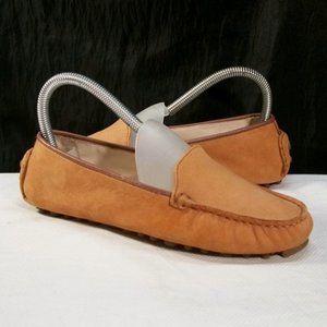 COLE HAAN GRAND.OS HANNELI DRIVER II TAN TUMBLED NUBUCK LEATHER LOAFERS 5.5B